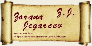Zorana Jegarčev vizit kartica